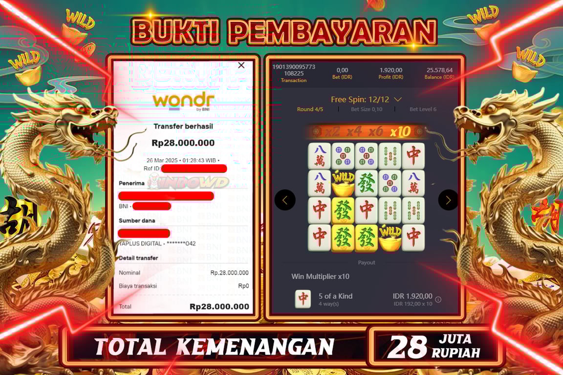 INDOWD JACKPOT SLOT MAHJONG WAYS 2 Rp.28.000.000,- LUNAS