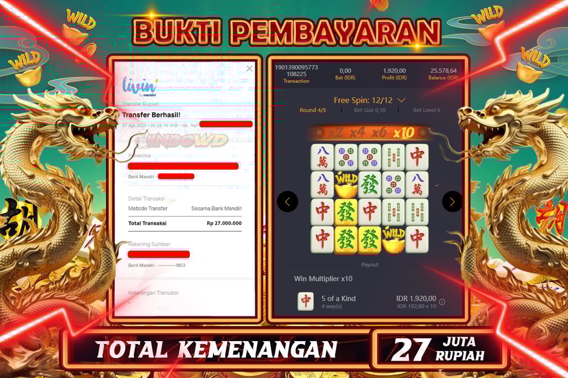 INDOWD JACKPOT SLOT MAHJONG WAYS 2 Rp27.000.000,- LUNAS