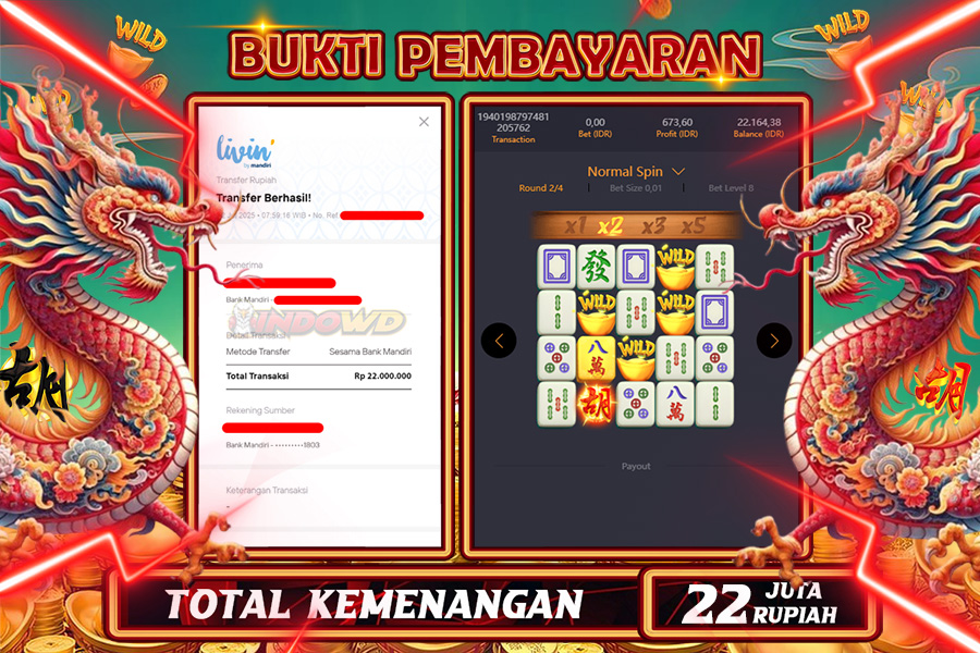 INDOWD JACKPOT SLOT MAHJONG WAYS 2 Rp22.000.000,- LUNAS