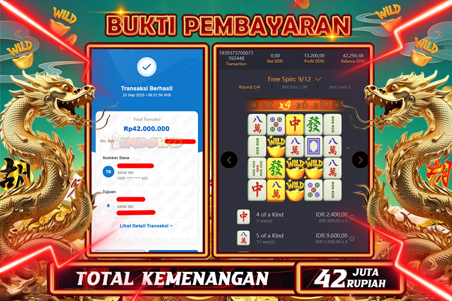 INDOWD JACKPOT SLOT MAHJONG WAYS 1 Rp42.000.000,- LUNAS