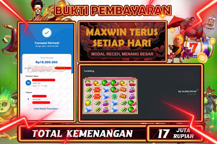 INDOWD JACKPOT SLOT BANG JAGO Rp18.000.000,- LUNAS