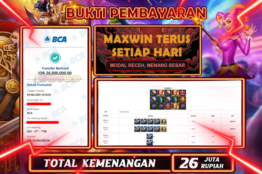 INDOWD JACKPOT SLOT JOKER Rp26.000.000,- LUNAS