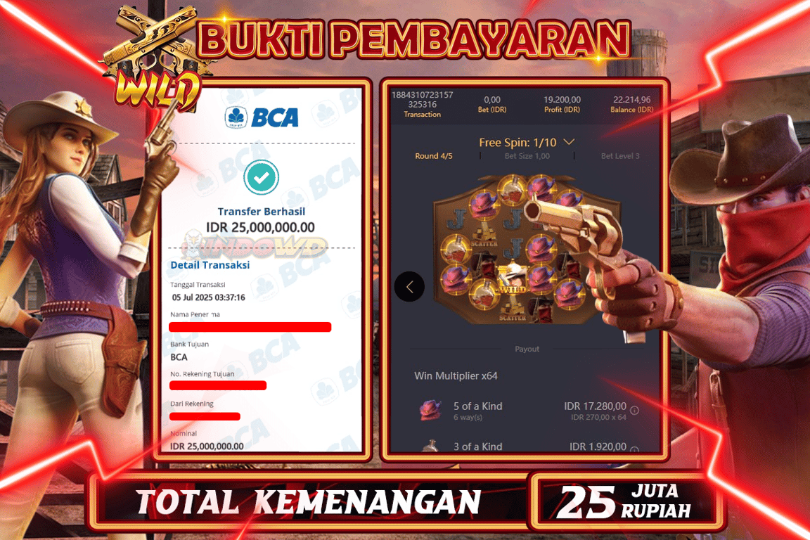 INDOWD JACKPOT SLOT WILD BOUNTY  Rp25.000.000,- LUNAS