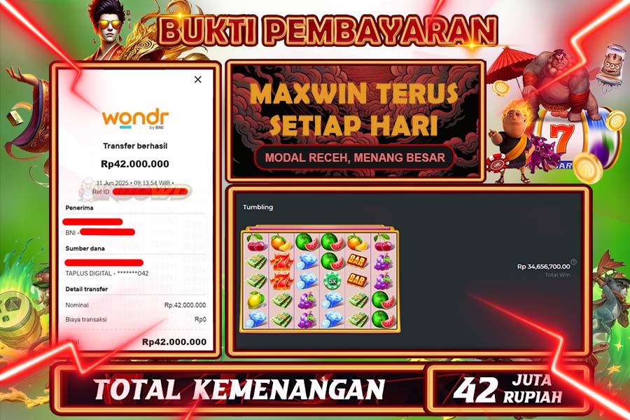 INDOWD JACKPOT SLOT BANG JAGO Rp42.000.000,- LUNAS