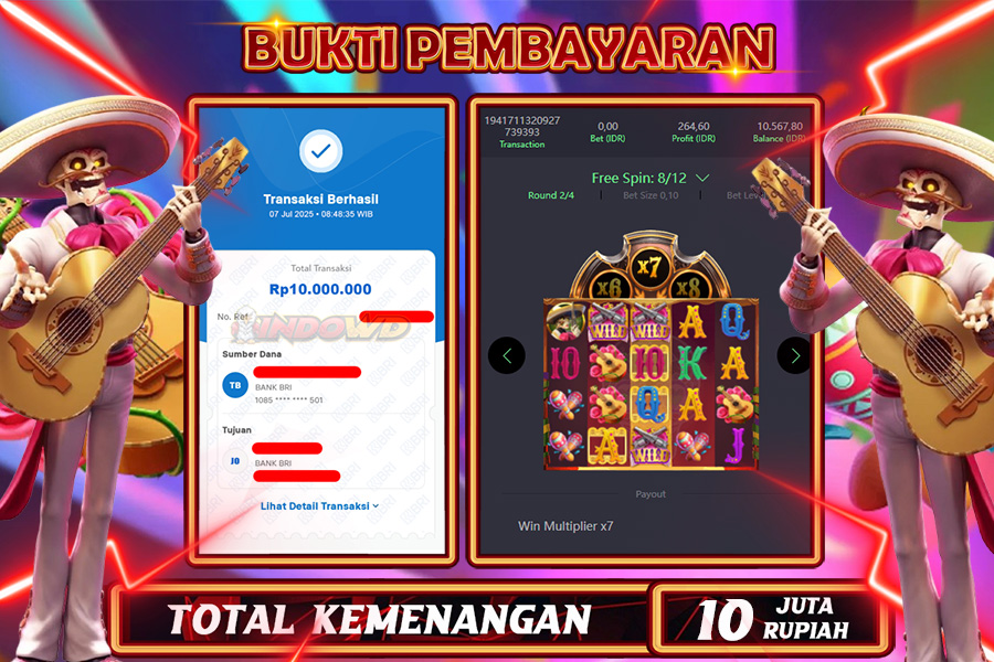 INDOWD JACKPOT SLOT WILD BANDITO Rp10.000.000,- LUNAS