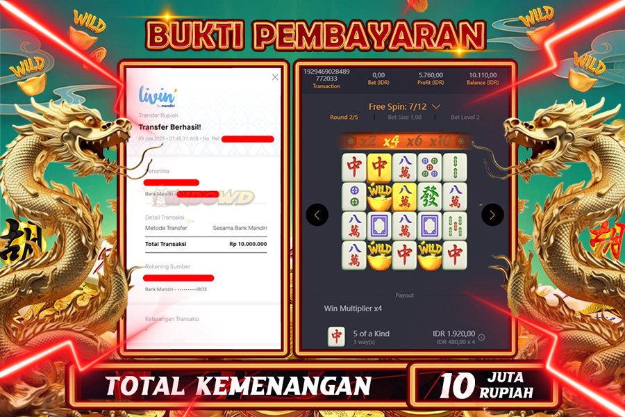 INDOWD JACKPOT SLOT MAHJONG WAYS 2 Rp10.000.000,- LUNAS