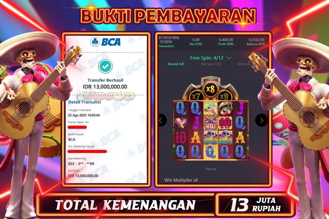 INDOWD JACKPOT SLOT WILD BANDITO Rp13.000.000,- LUNAS