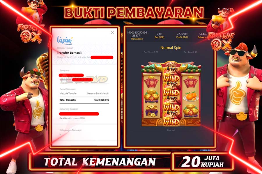 INDOWD JACKPOT SLOT DRAGON FOX Rp20.000.000,- LUNAS