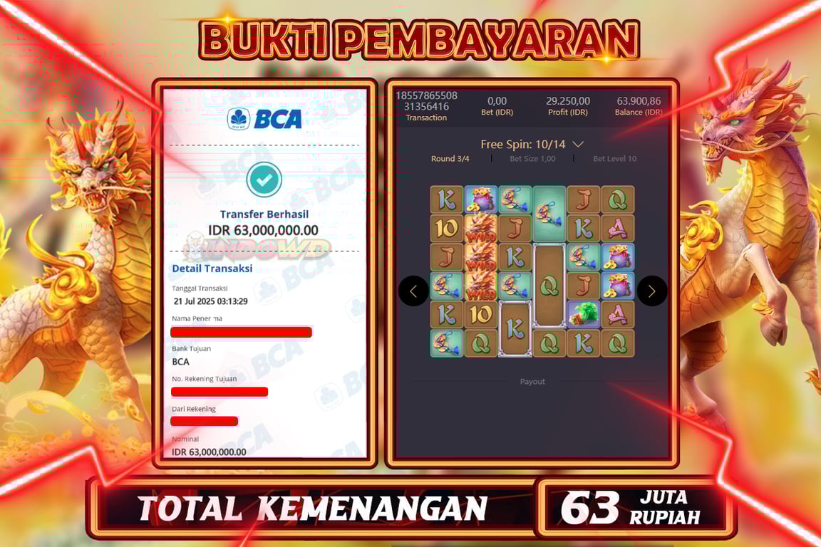 INDOWD JACKPOT SLOT WAYS OF THE QILIH Rp63.000.000,- LUNAS