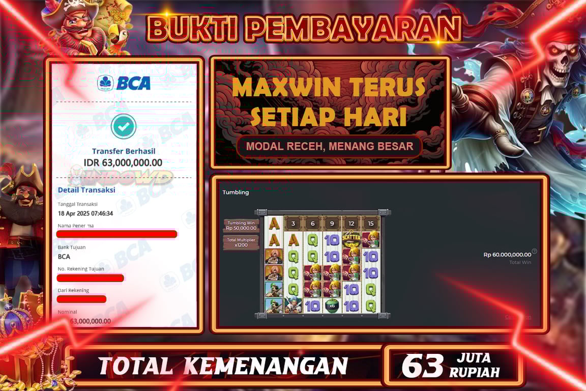 INDOWD JACKPOT SLOT PRATE QUEST 1000 Rp63.000.000,- LUNAS
