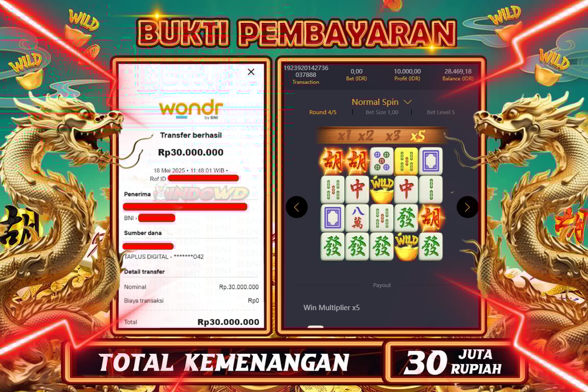 INDOWD JACKPOT SLOT MAHJONG WAYS 2  Rp30.000.000,- LUNAS