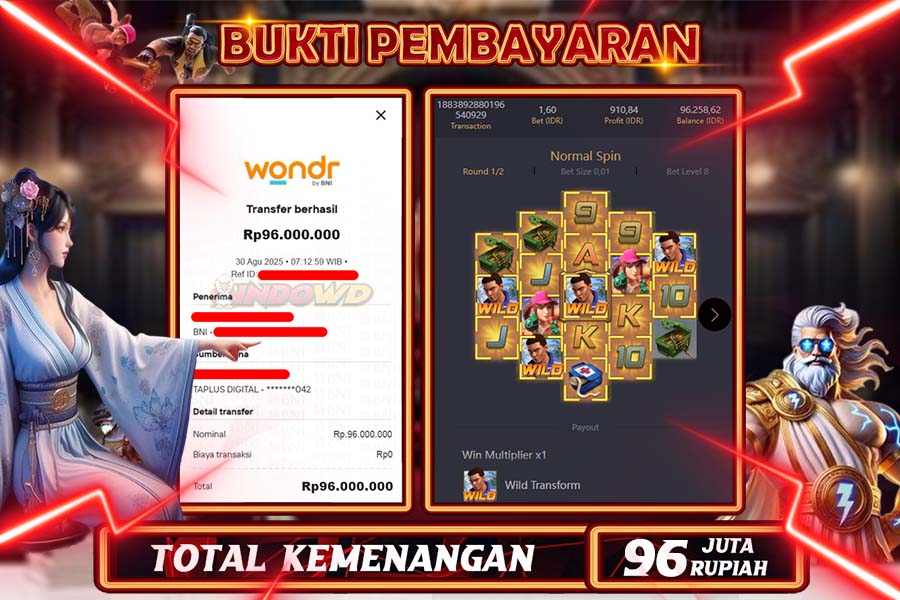 INDOWD JACKPOT SLOT BATTELGROUN ROYAL Rp96.000.000,- LUNAS