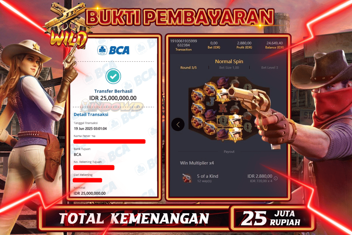 INDOWD JACKPOT SLOT WILD BOUNTY Rp25.000.000,- LUNAS