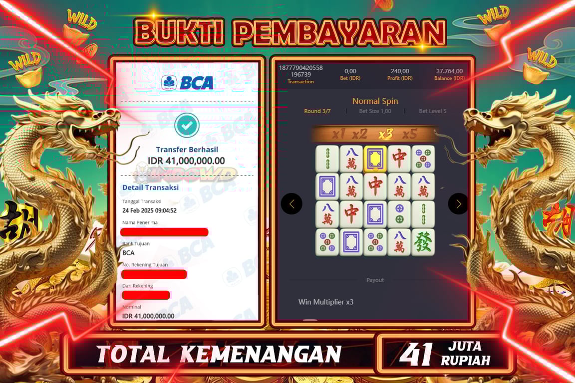 INDOWD JACKPOT SLOT MAHJONG WAYS 2 Rp.41.000.000,- LUNAS