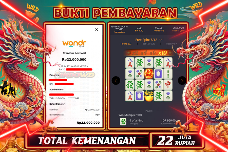 INDOWD JACKPOT SLOT MAHJONG WAYS 2 Rp22.000.000,- LUNAS