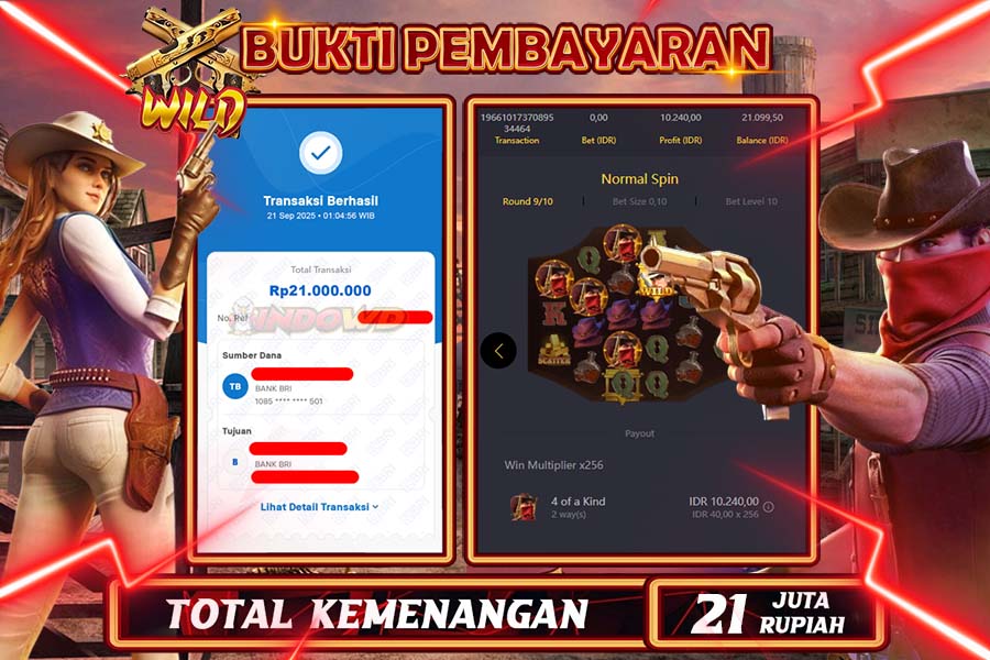INDOWD JACKPOT SLOT WILD BOUNTY Rp21.000.000,- LUNAS