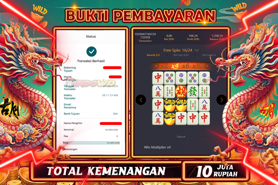 INDOWD JACKPOT SLOT MAHJONG WAYS 2 Rp10.000.000,- LUNAS