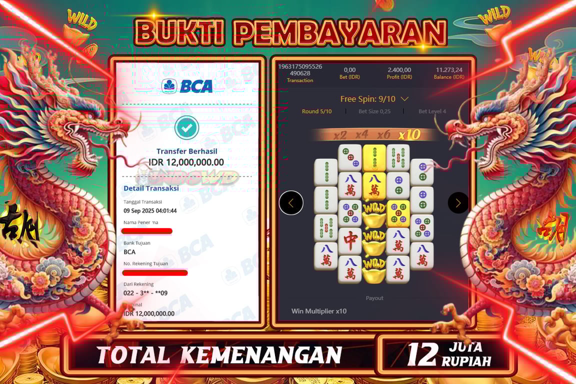 INDOWD JACKPOT SLOT MAHJONG WAYS 2 Rp12.000.000,- LUNAS