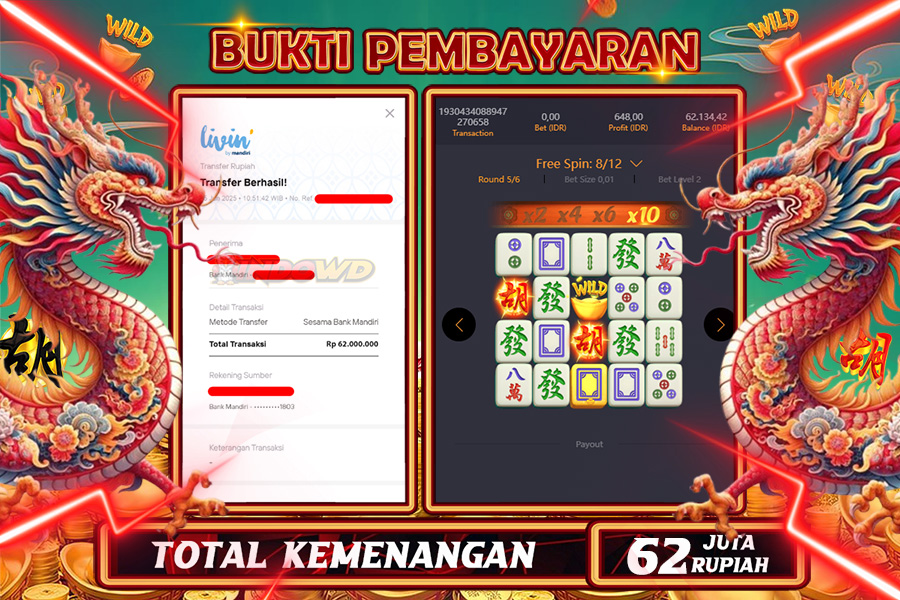INDOWD JACKPOT SLOT MAHJONG WAYS 2 Rp62.000.000,- LUNAS