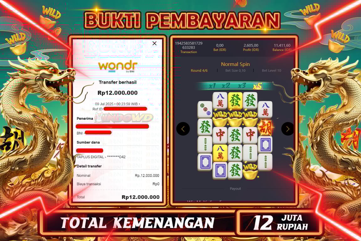 INDOWD JACKPOT SLOT MAHJONG WAYS 2 Rp12.000.000,- LUNAS