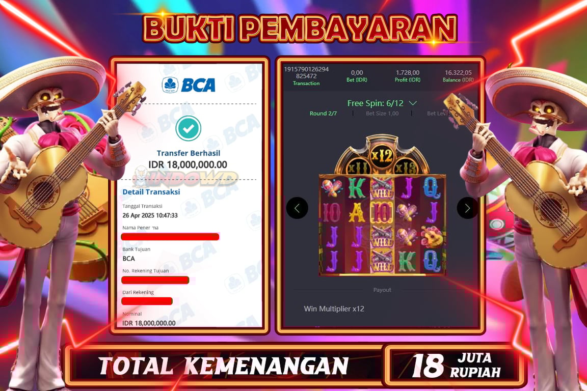 INDOWD JACKPOT SLOT WILD BANDITO Rp18.000.000,- LUNAS