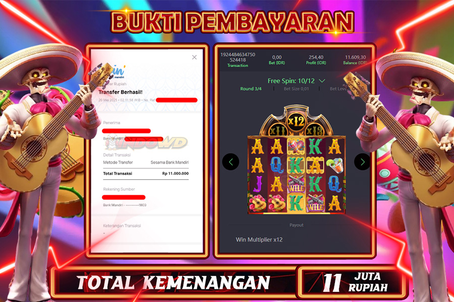 INDOWD JACKPOT SLOT WILD BANDITO Rp11.000.000,- LUNAS