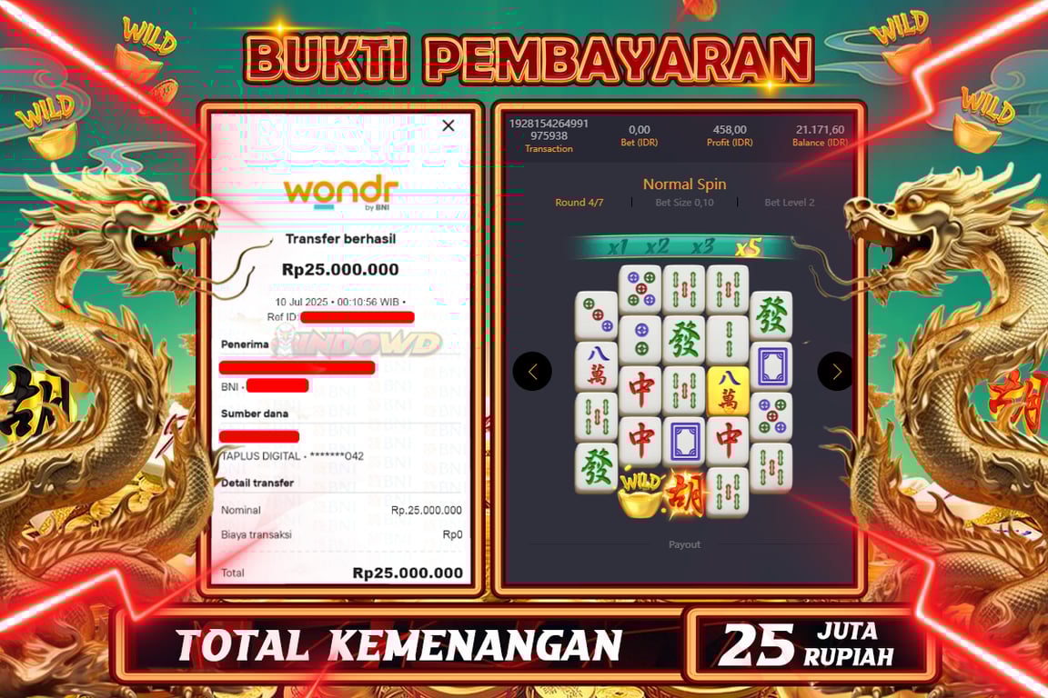 INDOWD JACKPOT SLOT MAHJONG WAYS 2 Rp25.000.000,- LUNAS