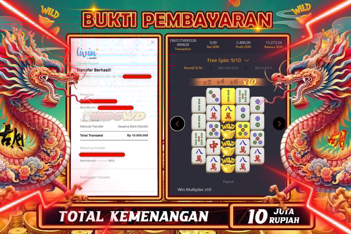 INDOWD JACKPOT SLOT MAHJONG WAYS 2 Rp10.000.000,- LUNAS