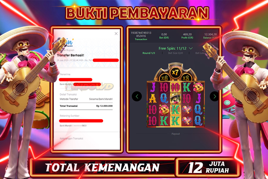 INDOWD JACKPOT SLOT WILD BANDITO Rp12.000.000,- LUNAS
