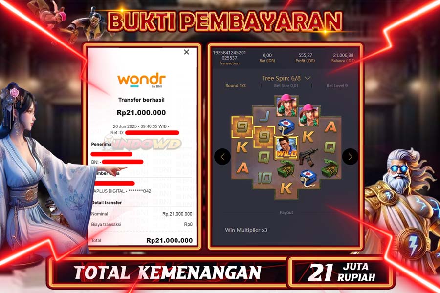 INDOWD JACKPOT SLOT BATTLEGROUND ROYALE Rp21.000.000,- LUNAS