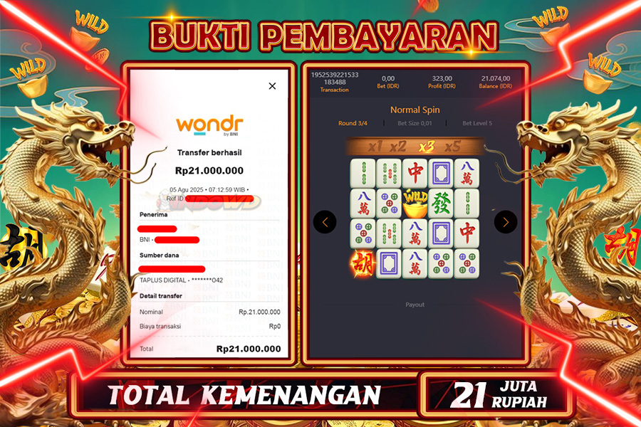 INDOWD JACKPOT SLOT MAHJONG WAYS 2 Rp21.000.000,- LUNAS