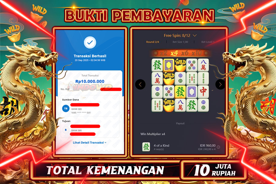 INDOWD JACKPOT SLOT MAHJONG WAYS 2 Rp10.000.000,- LUNAS