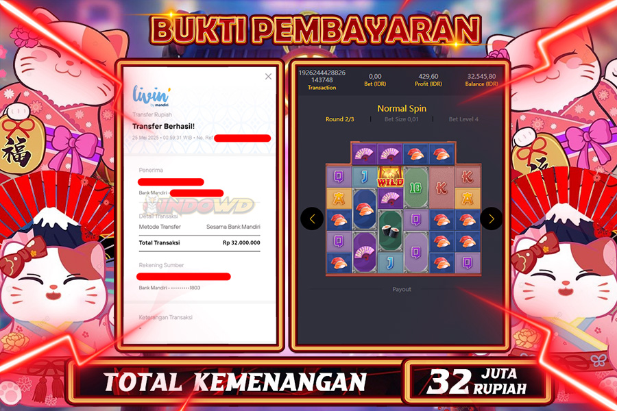 INDOWD JACKPOT SLOT LUCKY NEKO Rp32.000.000,- LUNAS