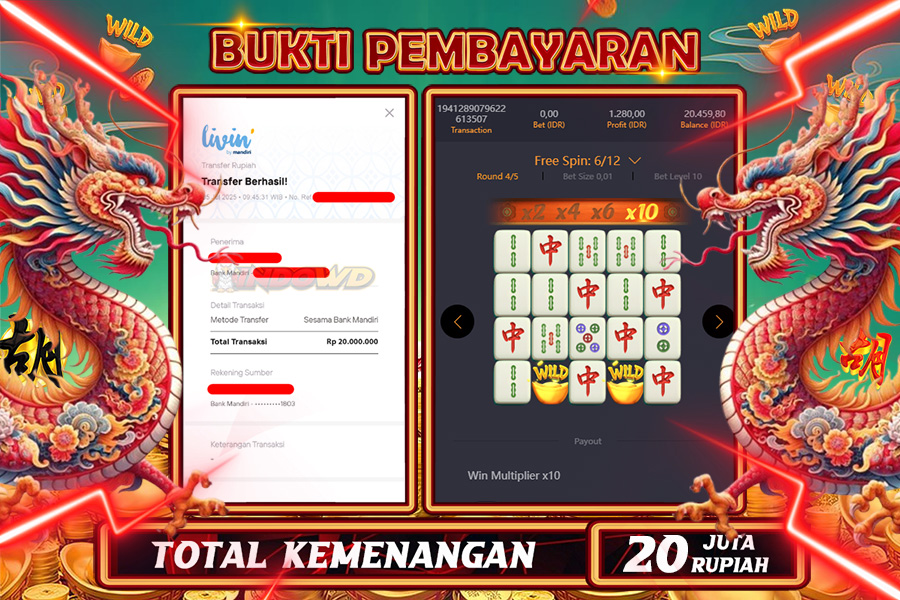 INDOWD JACKPOT SLOT MAHJONG WAYS 2 Rp20.000.000,- LUNAS