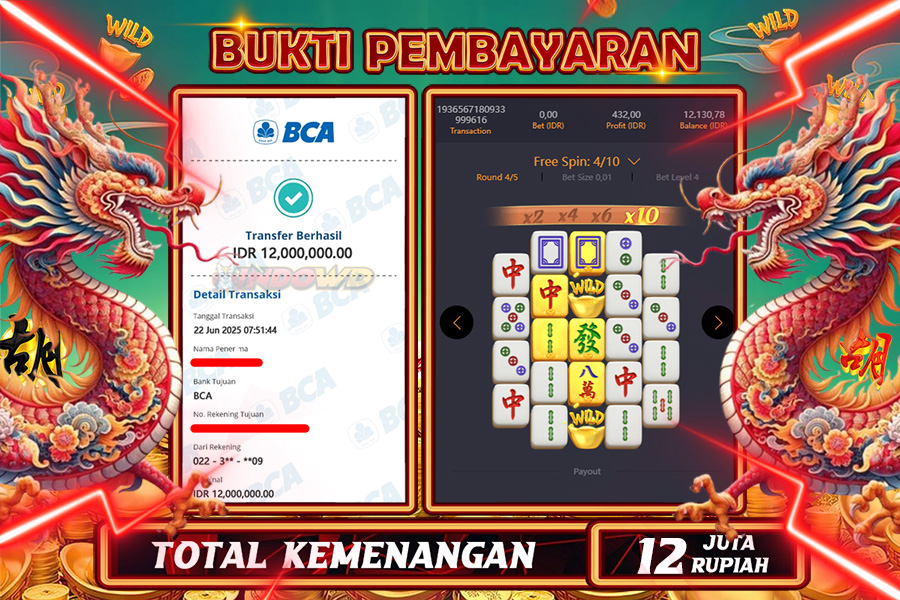 INDOWD JACKPOT SLOT MAHJONG WAYS 2 Rp12.000.000,- LUNAS