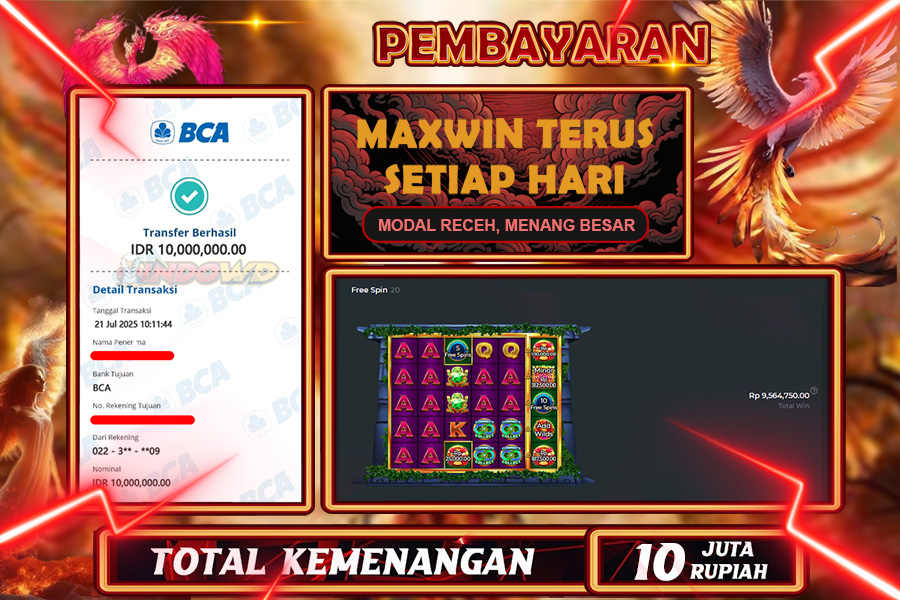 INDOWD JACKPOT SLOT FIREBIRTH SPIRIT Rp10.000.000,- LUNAS