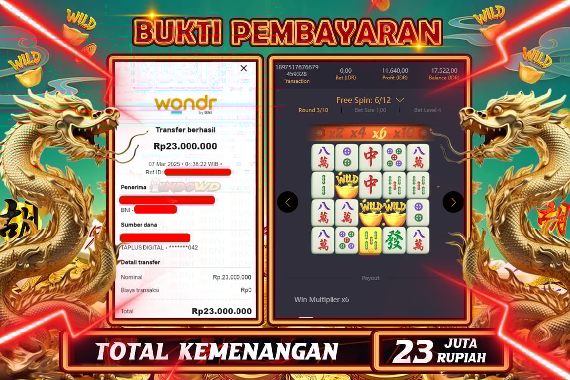 INDOWD JACKPOT SLOT MAHJONG WAYS 2 Rp23.000.000,- LUNAS