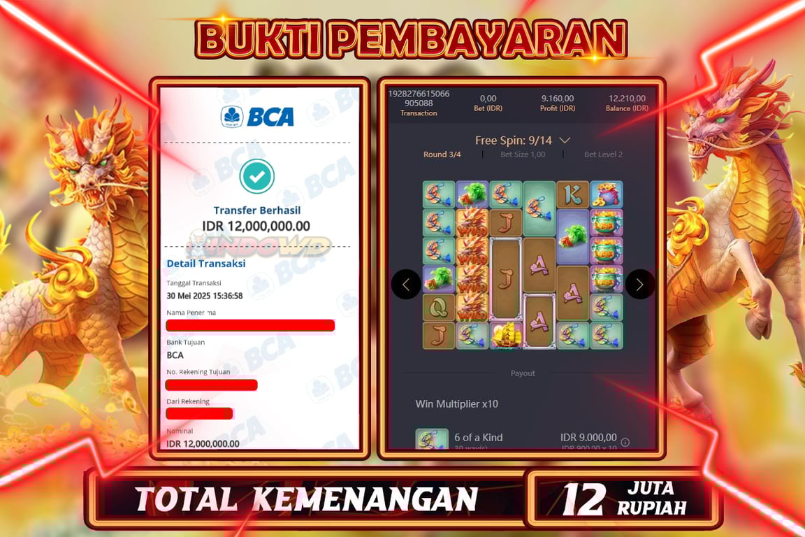 INDOWD JACKPOT SLOT WAYS OF THE QILIN Rp12.000.000,- LUNAS