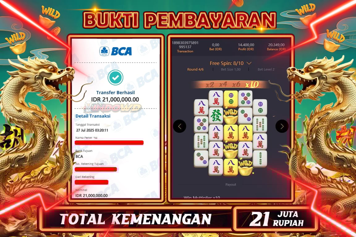 INDOWD JACKPOT SLOT MAHJONG WAYS 2 Rp21.000.000,- LUNAS