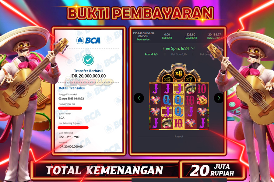 INDOWD JACKPOT SLOT WILD BANDITO Rp20.000.000,- LUNAS