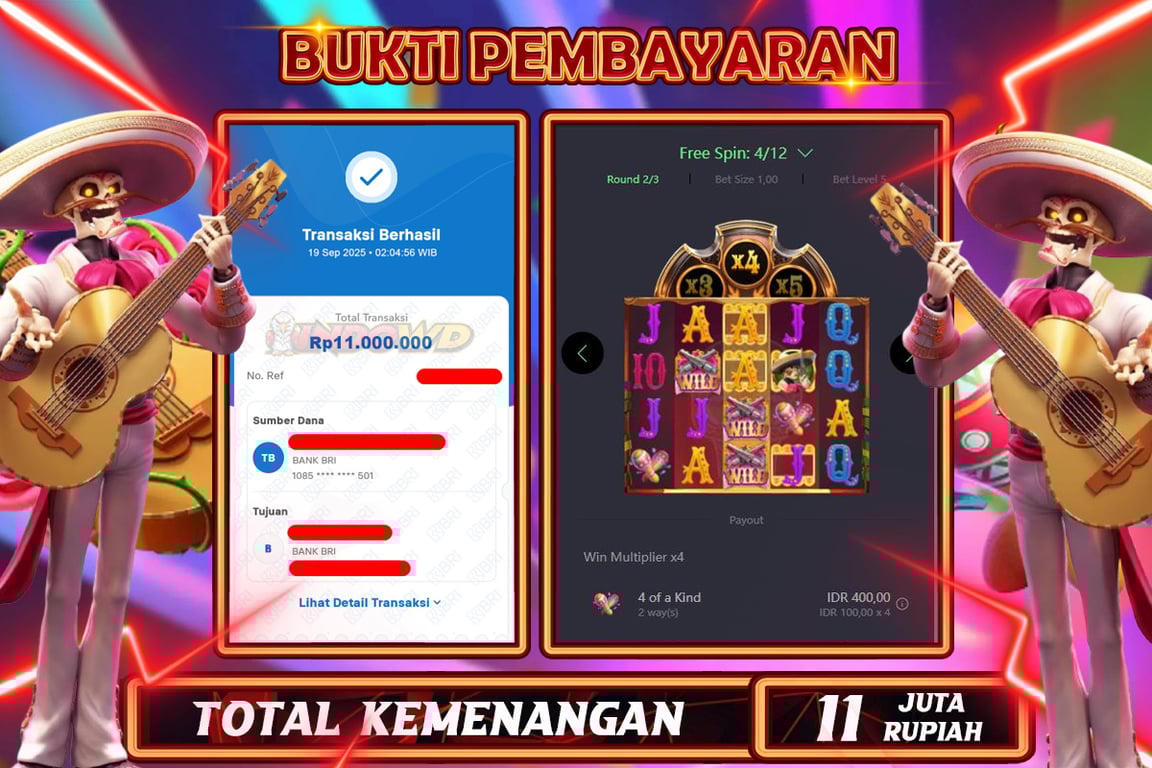 INDOWD JACKPOT SLOT WILD BANDITO Rp11.000.000,- LUNAS