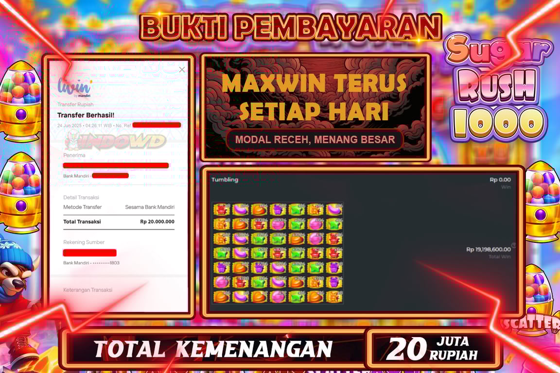INDOWD JACKPOT SLOT WILD BOUNTY Rp20.000.000,- LUNAS