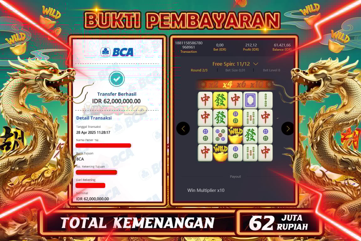 INDOWD JACKPOT SLOT MAHJONG WAYS 2 Rp62.000.000,- LUNAS