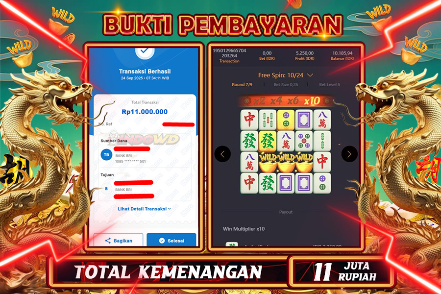 INDOWD JACKPOT SLOT MAHJONG WAYS 1 Rp11.000.000,- LUNAS
