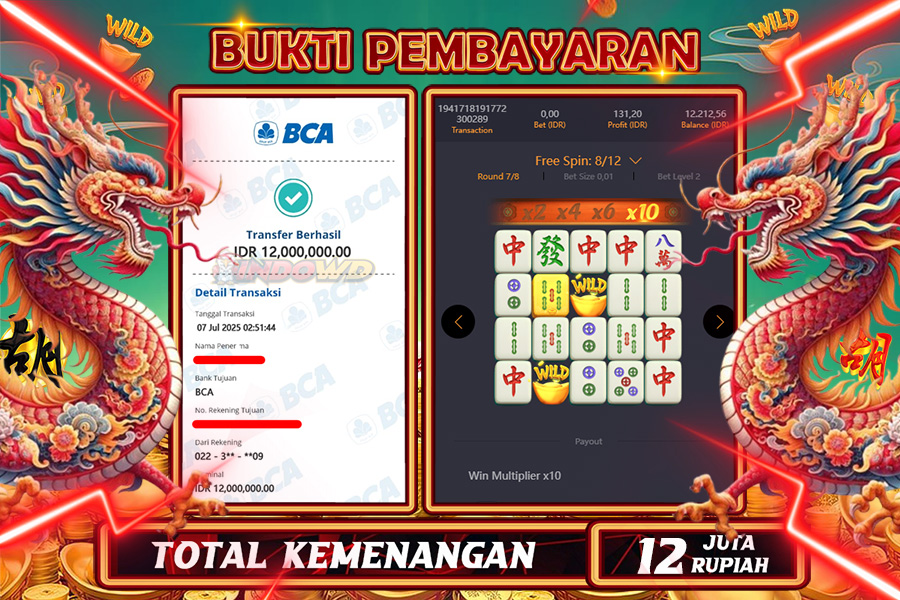 INDOWD JACKPOT SLOT MAHJONG WAYS 2 Rp12.000.000,- LUNAS