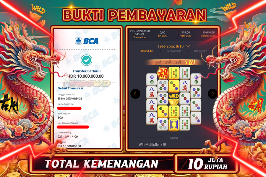 INDOWD JACKPOT SLOT MAHJONG WAYS 2 Rp10.000.000,- LUNAS