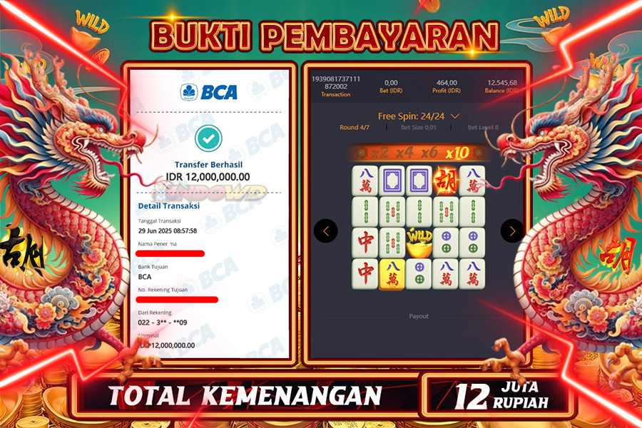 INDOWD JACKPOT SLOT MAHJONG WAYS 2 Rp12.000.000,- LUNAS