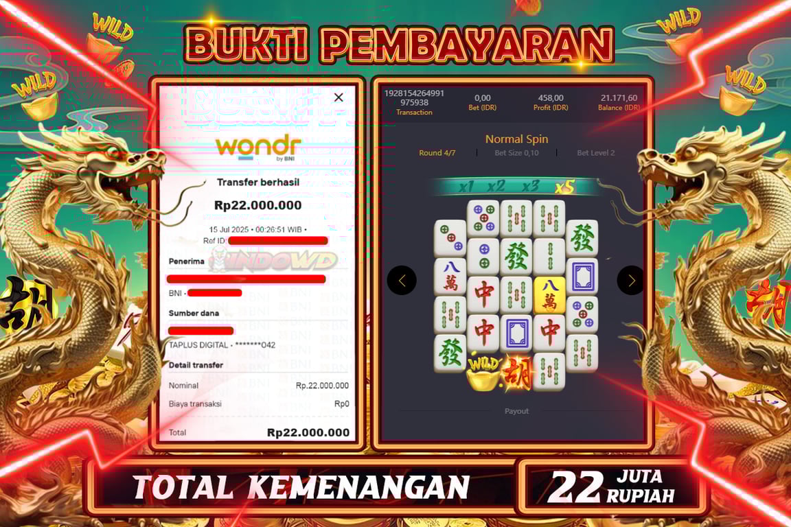 INDOWD JACKPOT SLOT MAHJONG WAYS 2 Rp22.000.000,- LUNAS