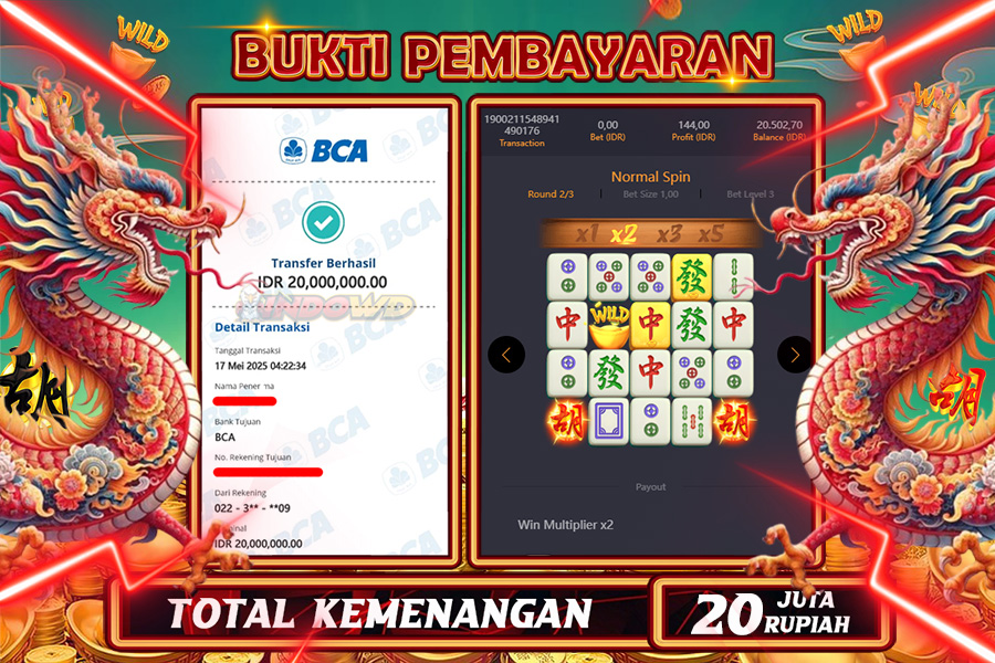 INDOWD JACKPOT SLOT MAHJONG WAYS 2 Rp20.000.000,- LUNAS