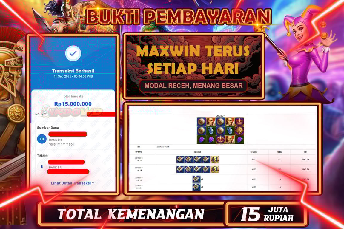 INDOWD JACKPOT SLOT JOKER Rp15.000.000,- LUNAS